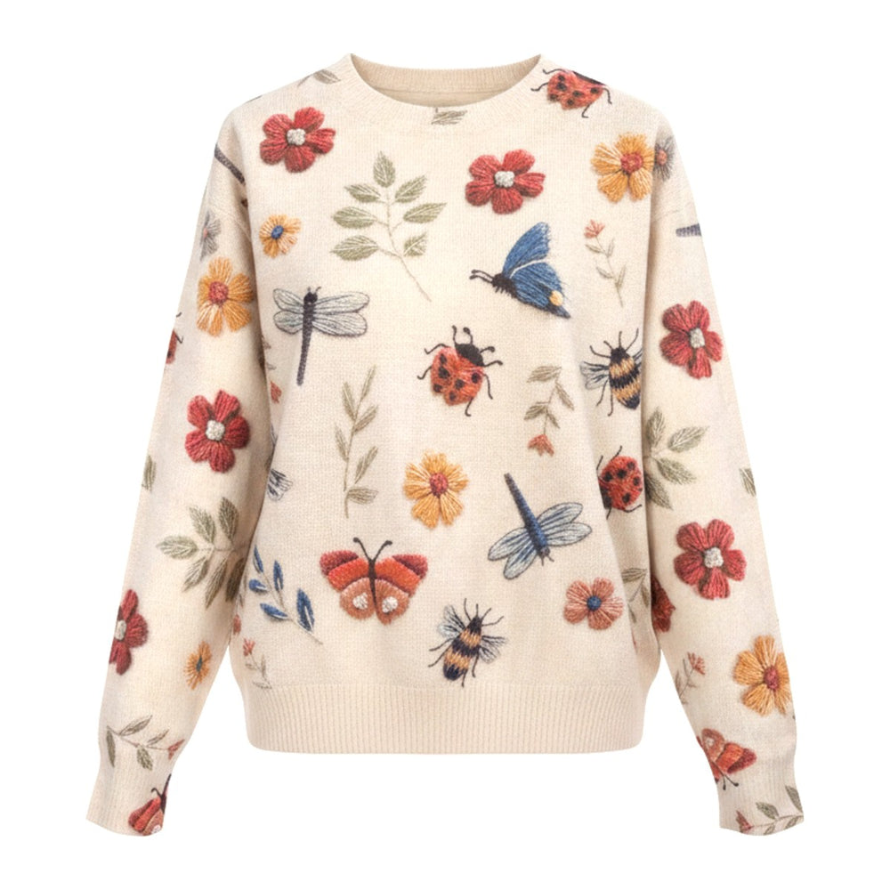Wes – Pullover Damen in beige – Vorderansicht
