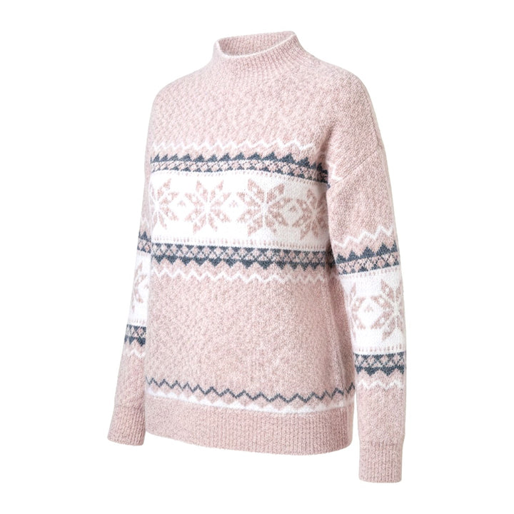 Nia – Pullover Damen in rosa – Seitenansicht