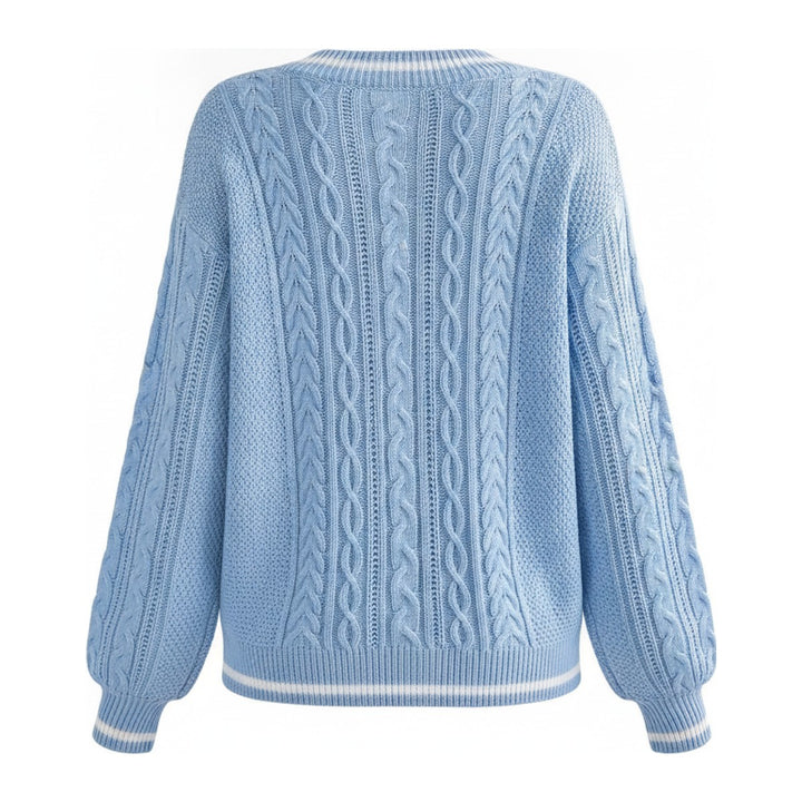 Kor – Pullover Damen in blau – Rückansicht