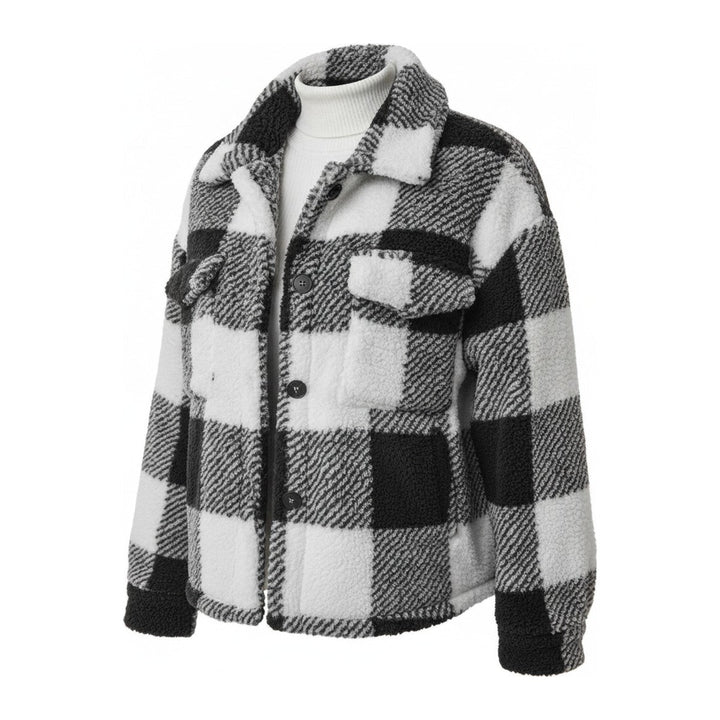Fia – Karierte Oversized-Jacke mit Knopfleiste - Luftfreiheit