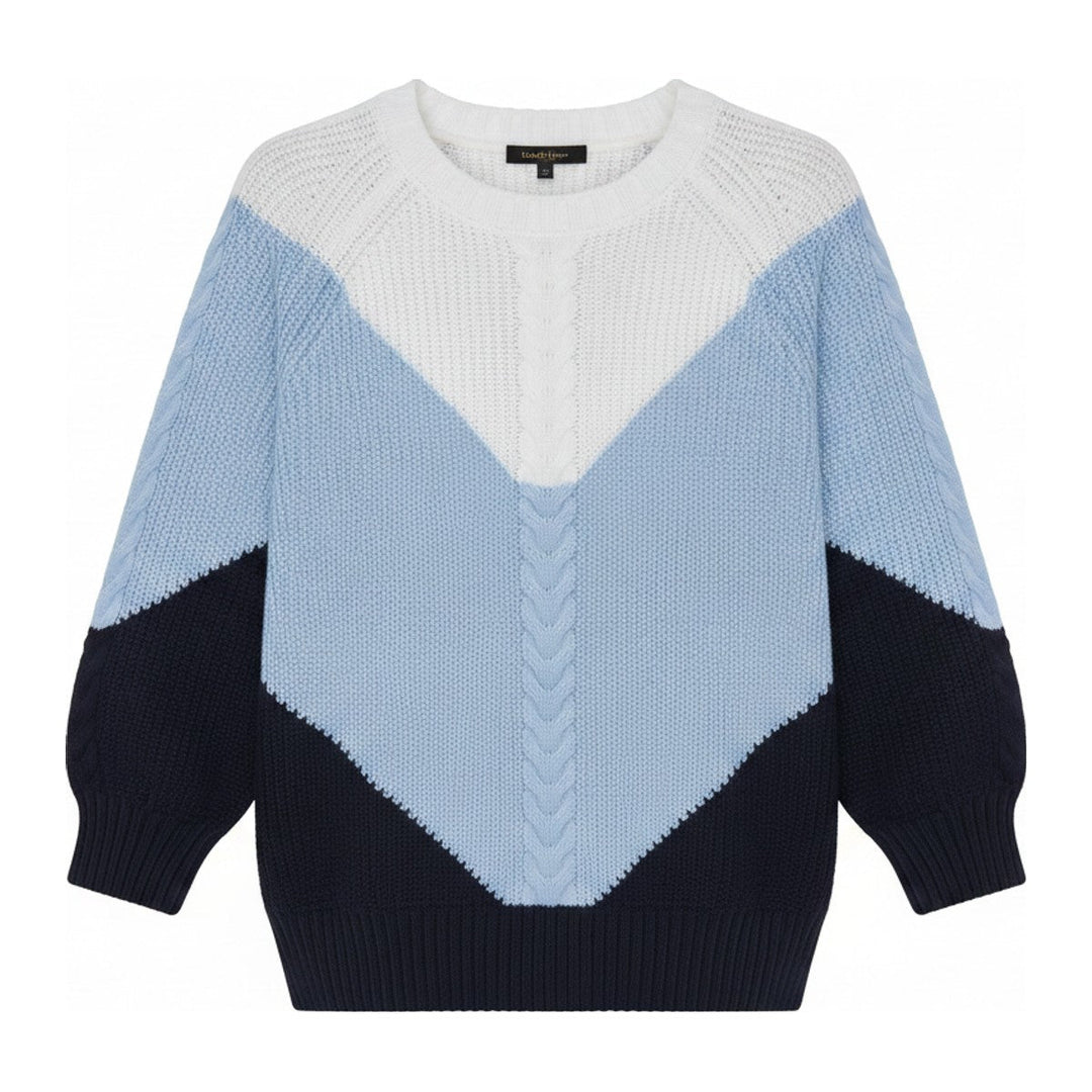 Hes – Pullover mit Zopfstrickmuster - Luftfreiheit