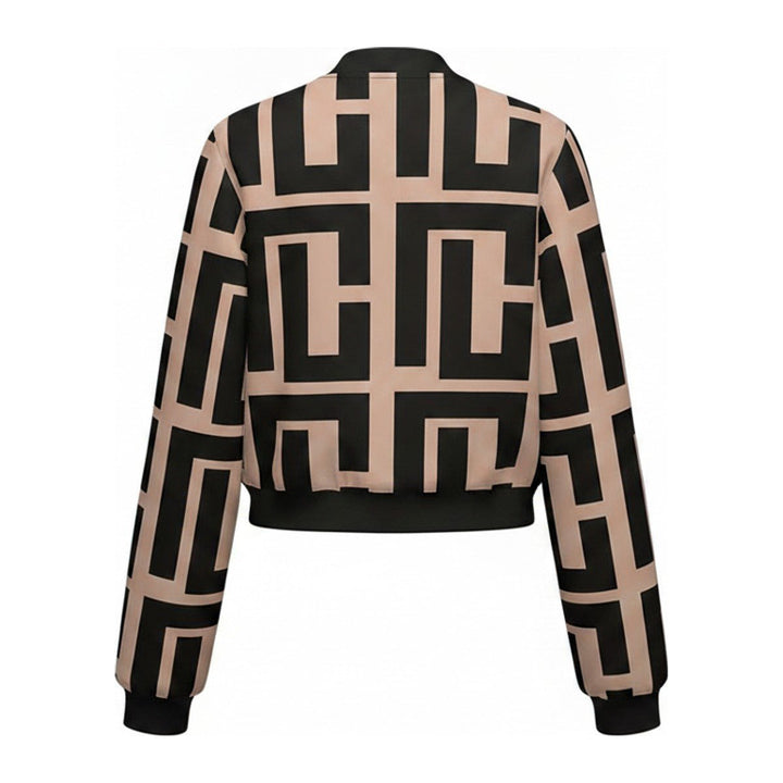 Ilse – Bomberjacke mit geometrischem Muster - Luftfreiheit