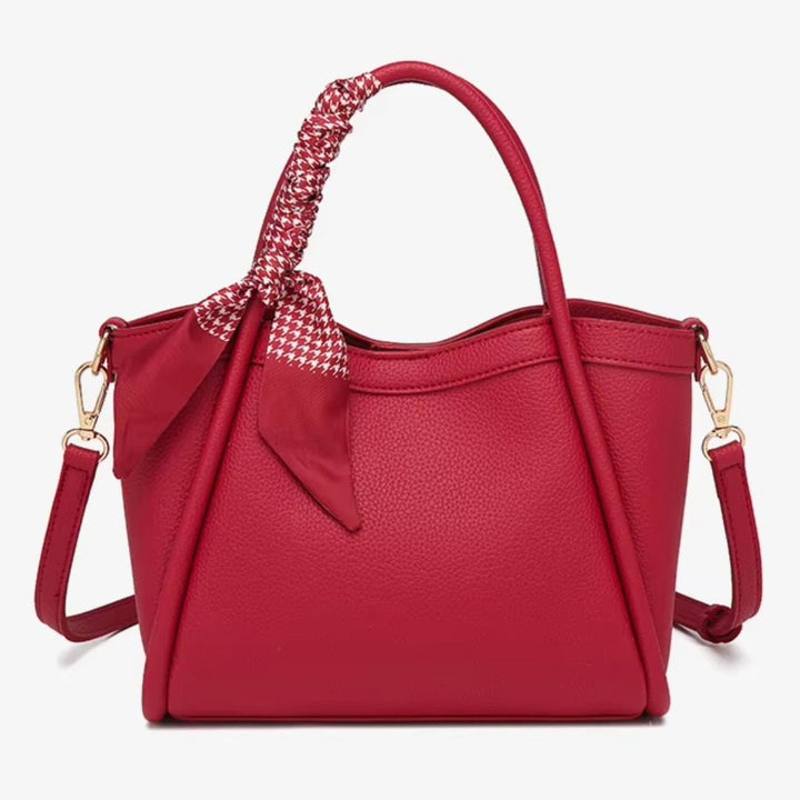 Lena Charme – Damen Handtasche mit Hahnentritt - Schal - Luftfreiheit