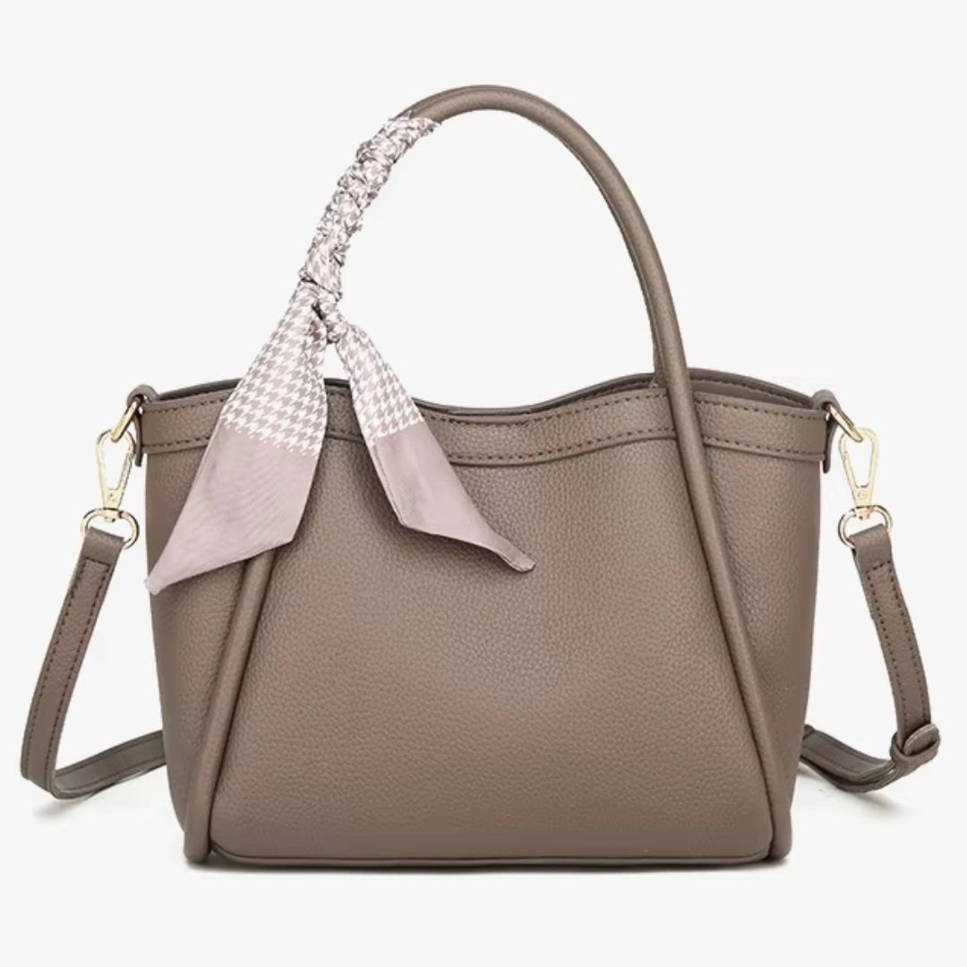 Lena Charme – Damen Handtasche mit Hahnentritt - Schal - Luftfreiheit
