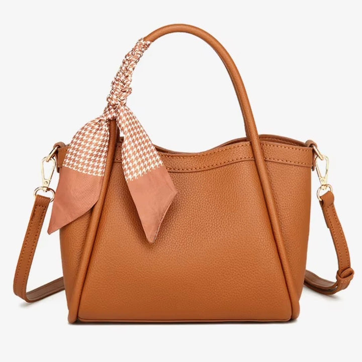 Lena Charme – Damen Handtasche mit Hahnentritt - Schal - Luftfreiheit