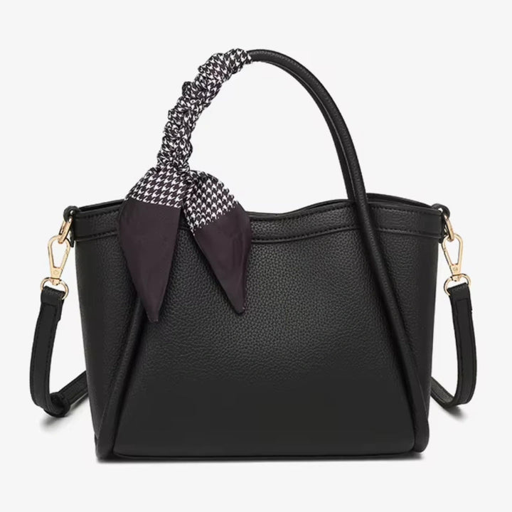 Lena Charme – Damen Handtasche mit Hahnentritt - Schal - Luftfreiheit