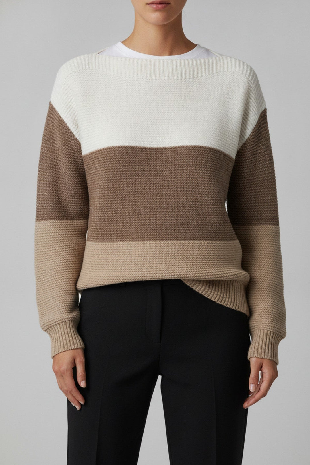 Leni – Pullover mit Colorblock-Muster - Luftfreiheit