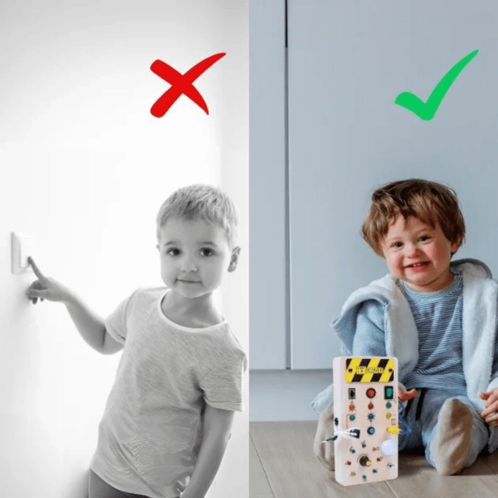 LeuchtWerk Montessori – Beschäftigungsbrett mit Licht - Luftfreiheit