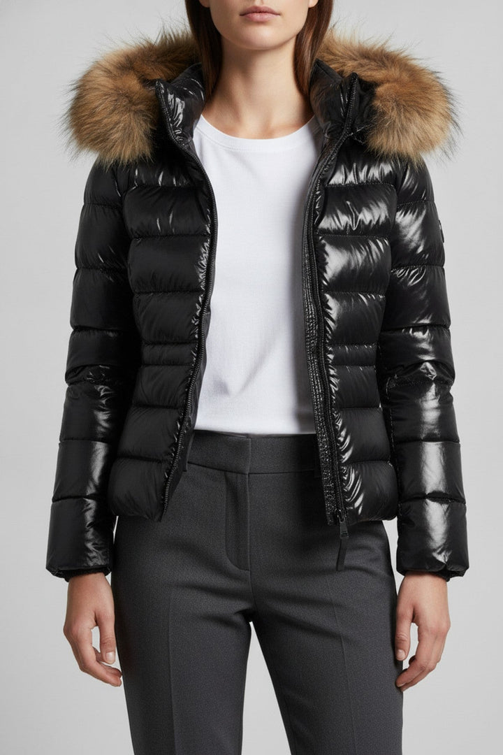 Lia – Steppjacke mit Kunstfellkapuze für Damen - Luftfreiheit