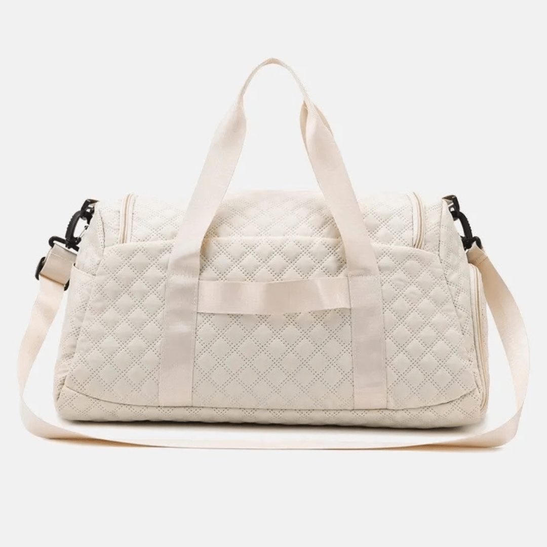 Wickeltasche creme – Offene Tasche, Innenfächer sichtbar