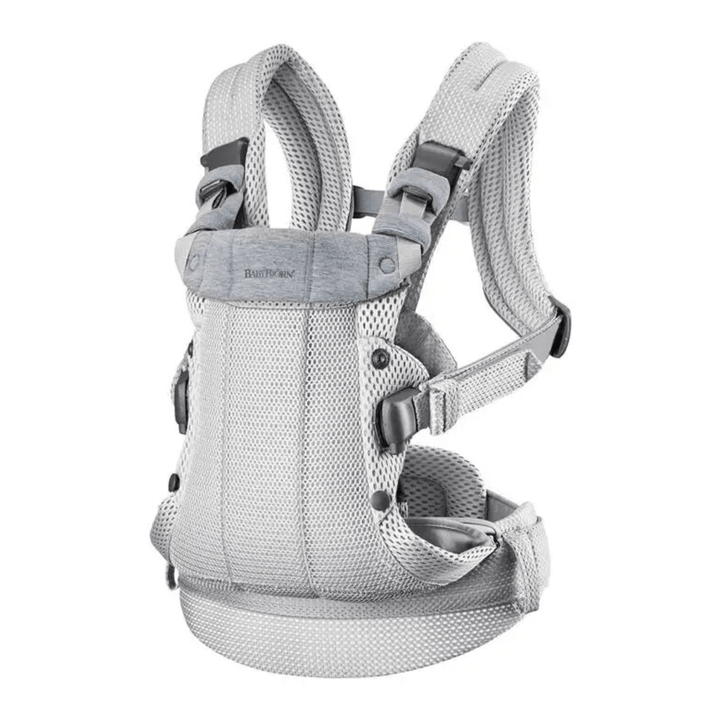 Ergonomische Babytrage „Erd Premium“ in hellgrau – Frontansicht ohne Baby