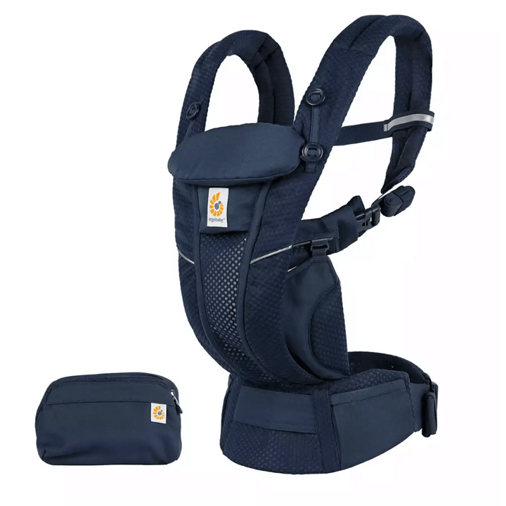 Marineblaue ErgoKids 5 Babytrage mit Hüfttasche