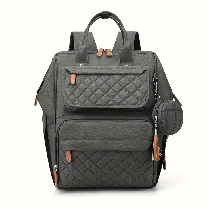 grauer wickelrucksack explorer frontansicht