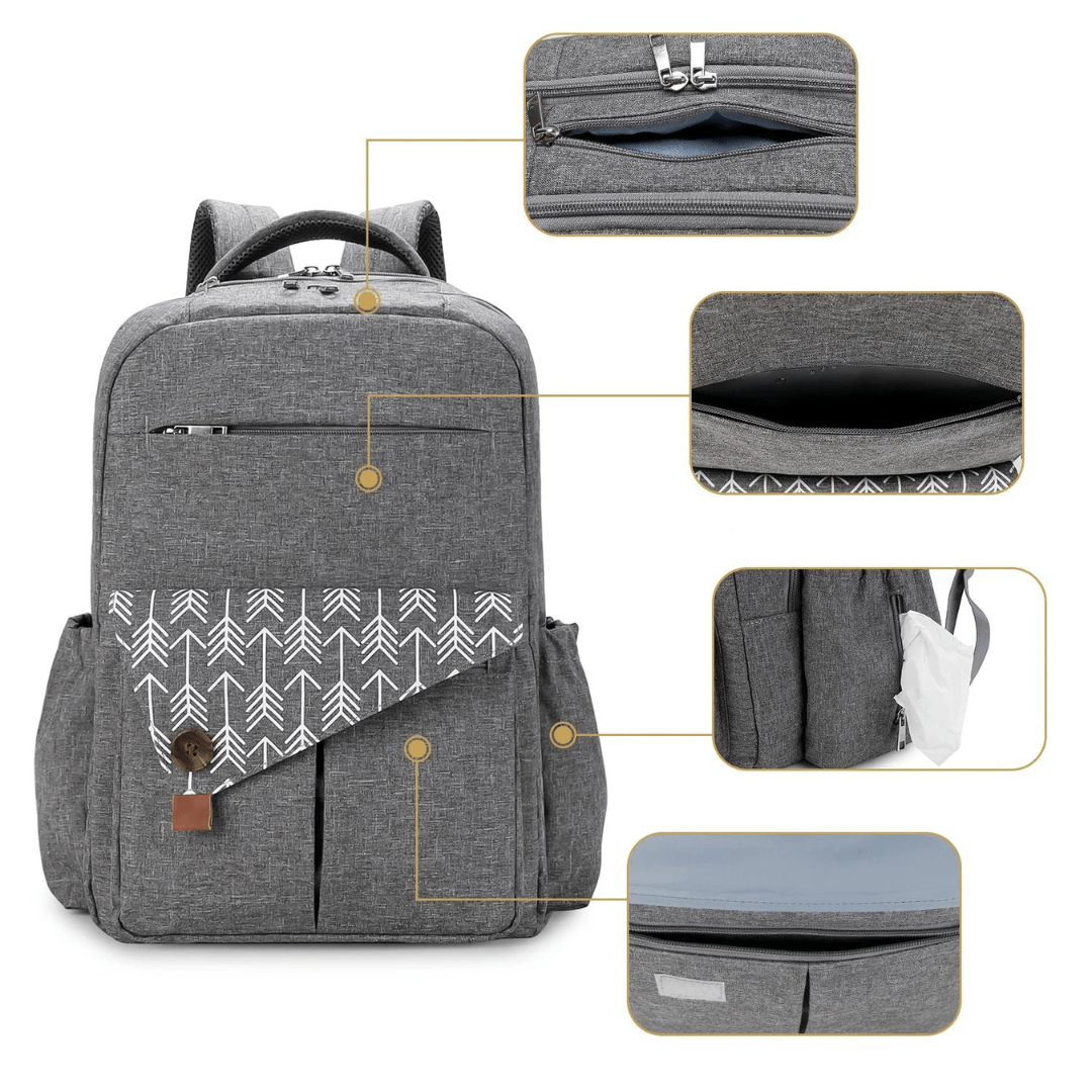 accessoireset met kinderwagenhaken, flessenhouder en verschoonmat