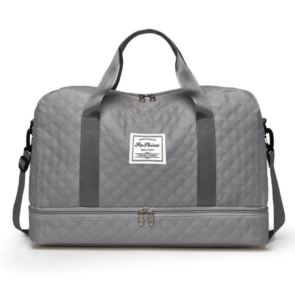 Harper Wickeltasche Anthrazit – Kompakte Seitenansicht, Schultergurt abgenommen