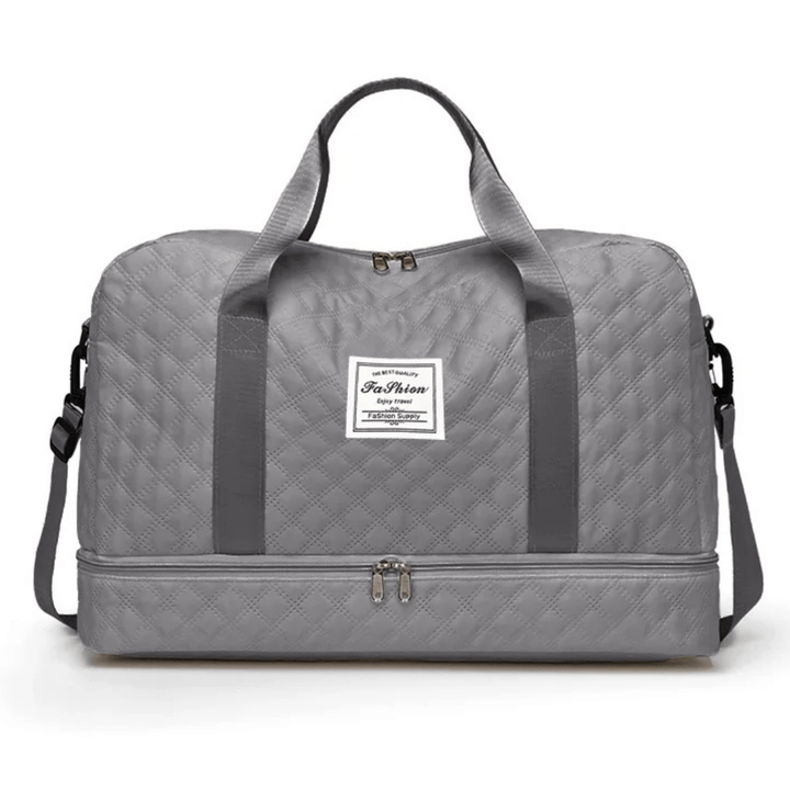 Harper Wickeltasche Anthrazit – Kompakte Seitenansicht, Schultergurt abgenommen
