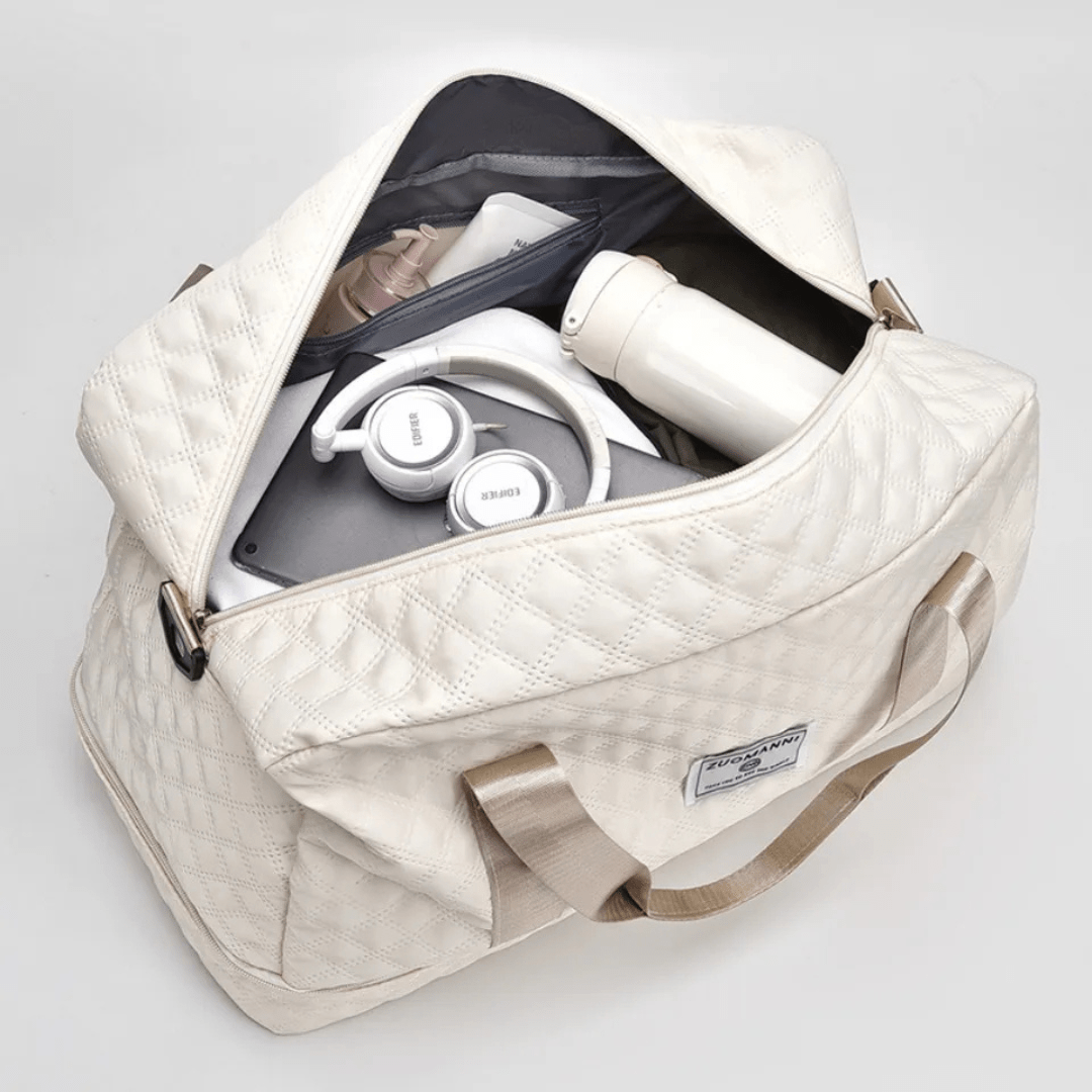 Harper Tasche – Offenes Hauptfach, Thermohalter & Windelnetz, Beige/Camel
