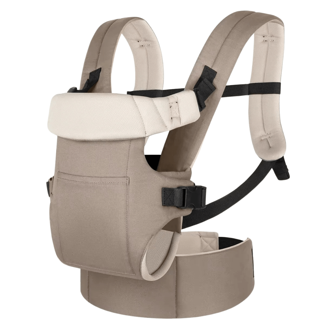 Sandfarbene Lacey Babytrage – Produktfoto seitlich