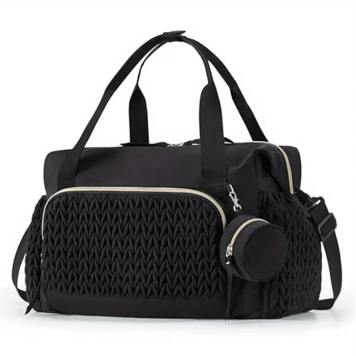 Nada Wickeltasche Schwarz – elegante Nylon-Optik mit Zubehör