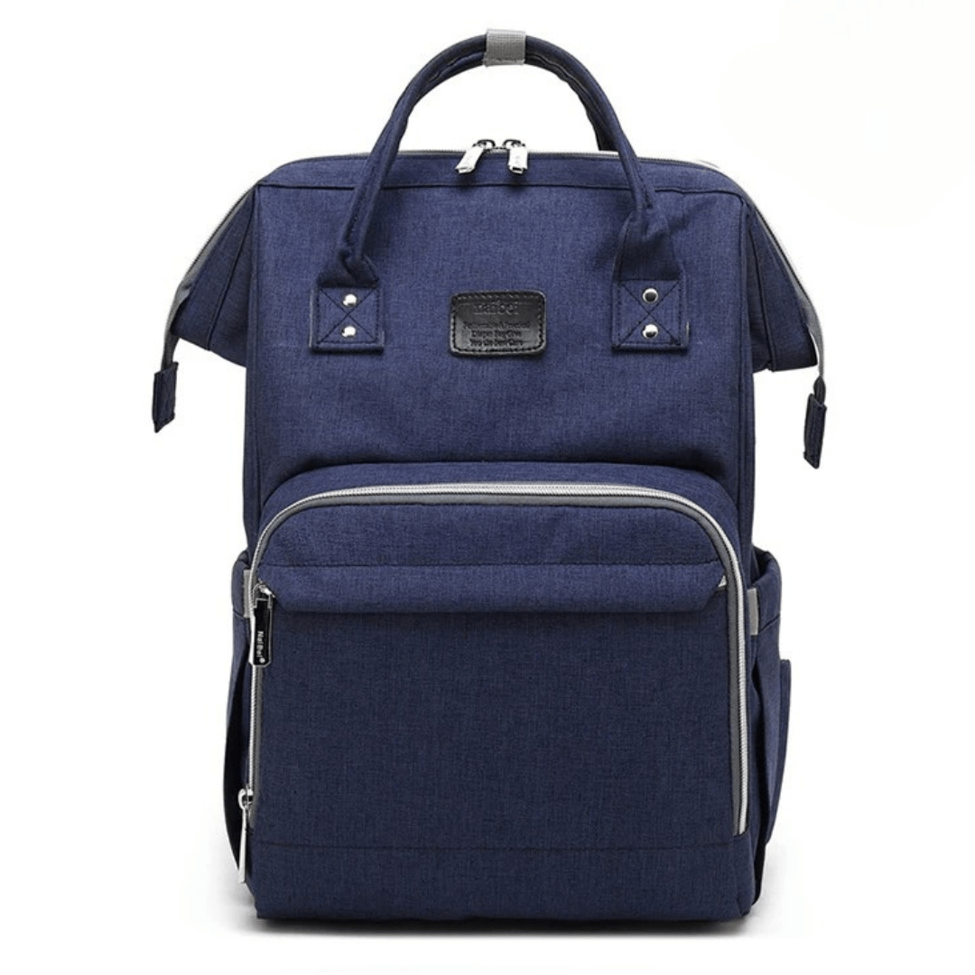 dunkelblauer wickelrucksack frontansicht