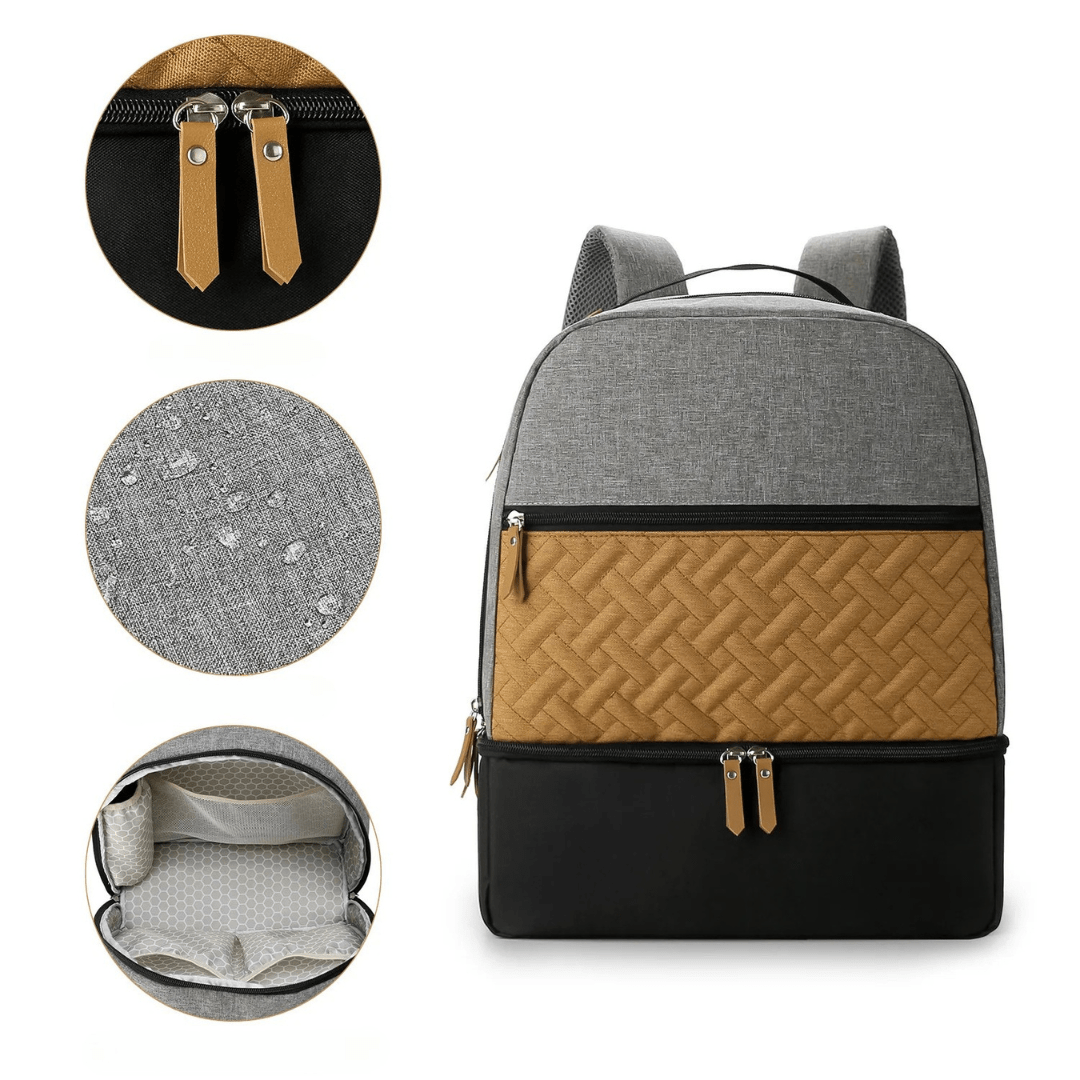 rundbild goldene zipper und details