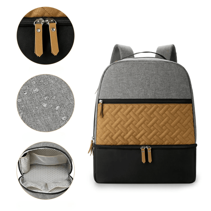 rundbild goldene zipper und details