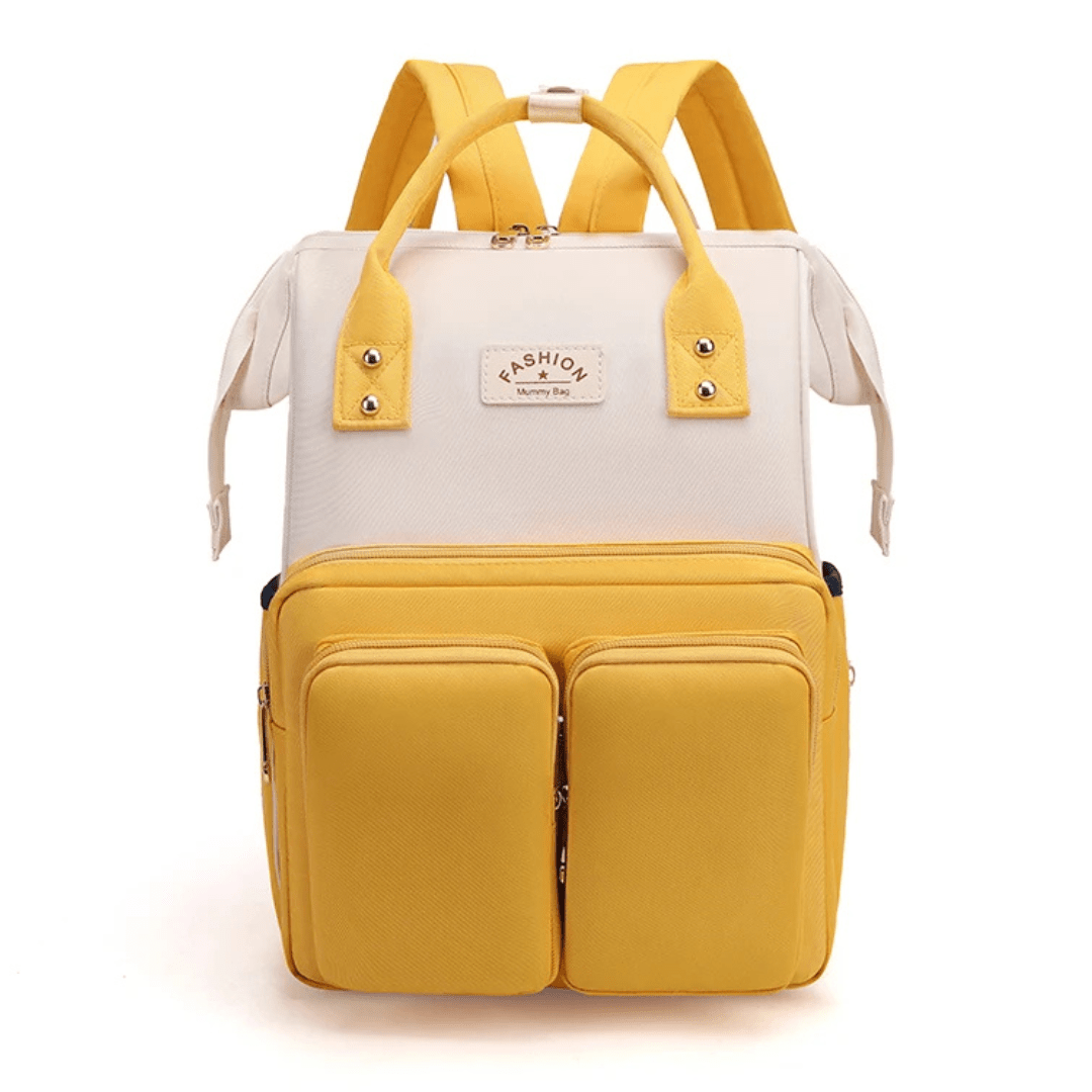 Tebby Wickelrucksack beige gelb frontansicht