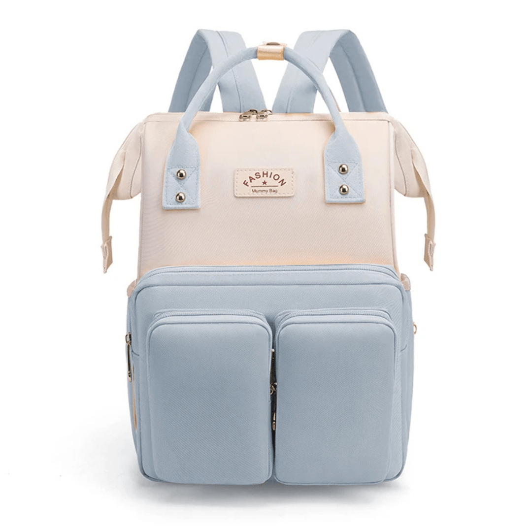 Tebby Wickelrucksack beige hellgrau frontansicht