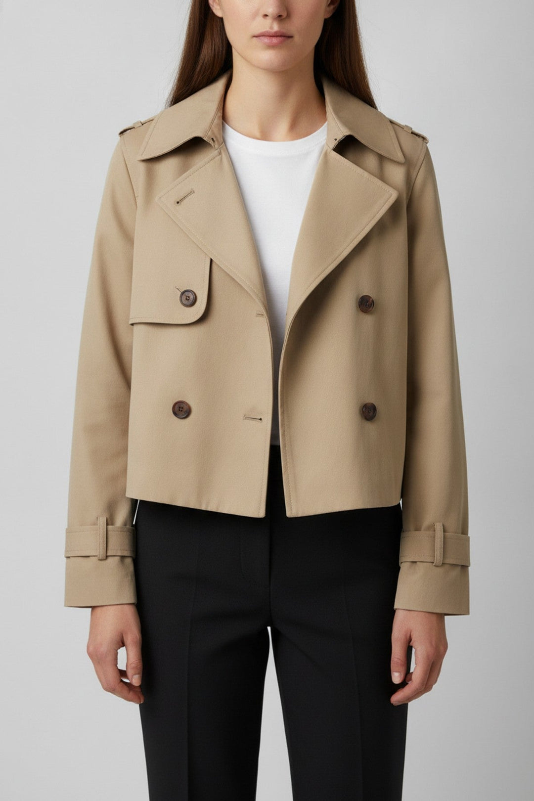 Nele – Kurzer Trenchcoat im Military-Stil - Luftfreiheit