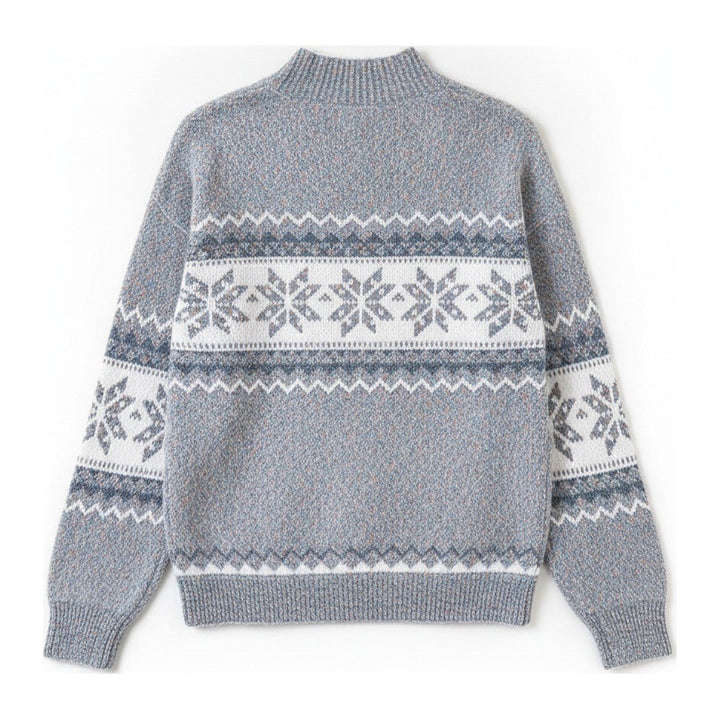 Nia – Pullover mit nordischem Schneeflocken-Muster - Luftfreiheit