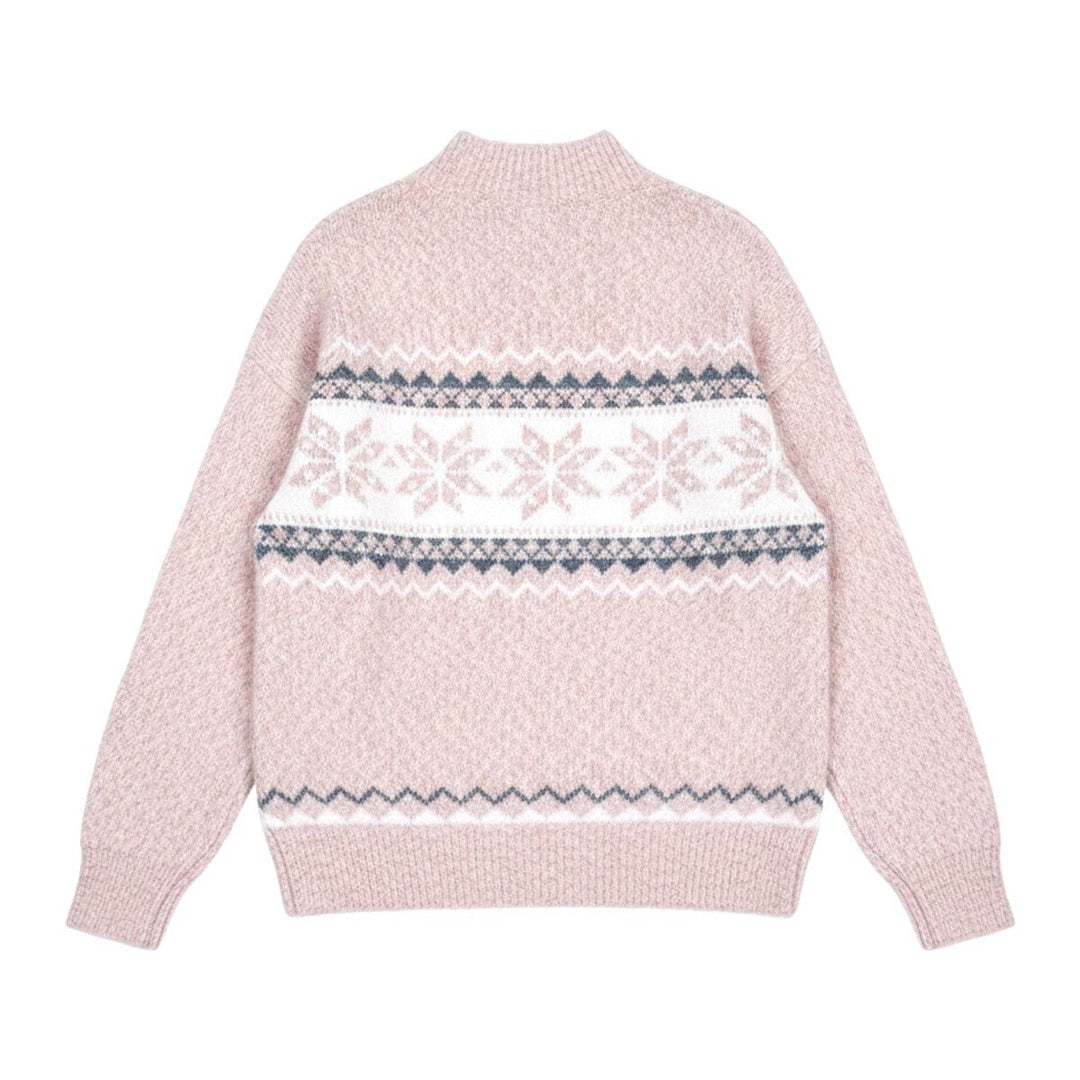Nia – Pullover mit nordischem Schneeflocken-Muster - Luftfreiheit