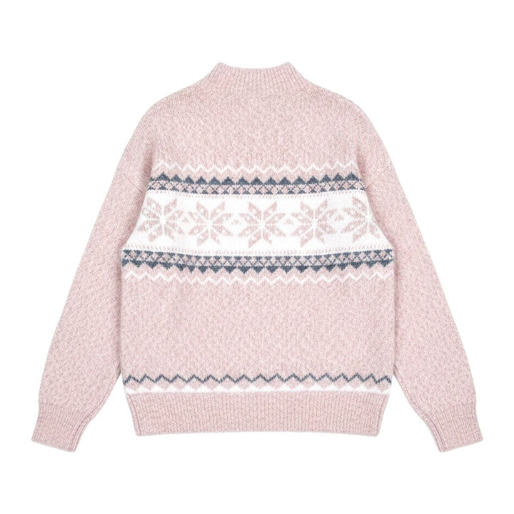 Nia – Pullover mit nordischem Schneeflocken-Muster - Luftfreiheit