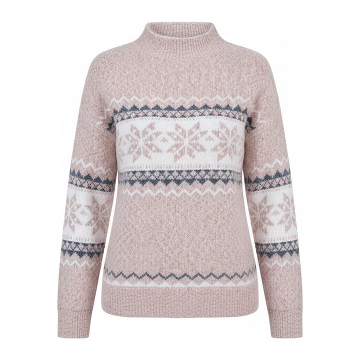 Nia – Pullover mit nordischem Schneeflocken-Muster - Luftfreiheit