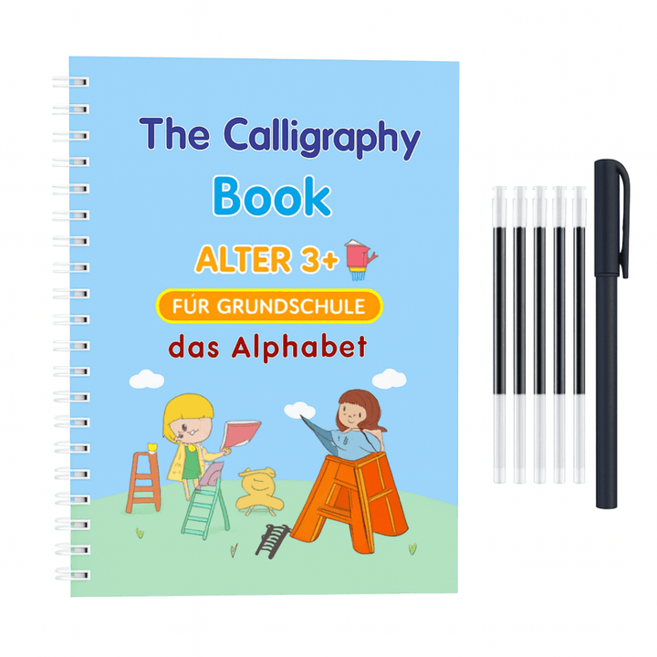 Einzel­cover „The Calligraphy Book“ mit Lösch­stift – Teil des SchreibZauber Start™ Pakets

