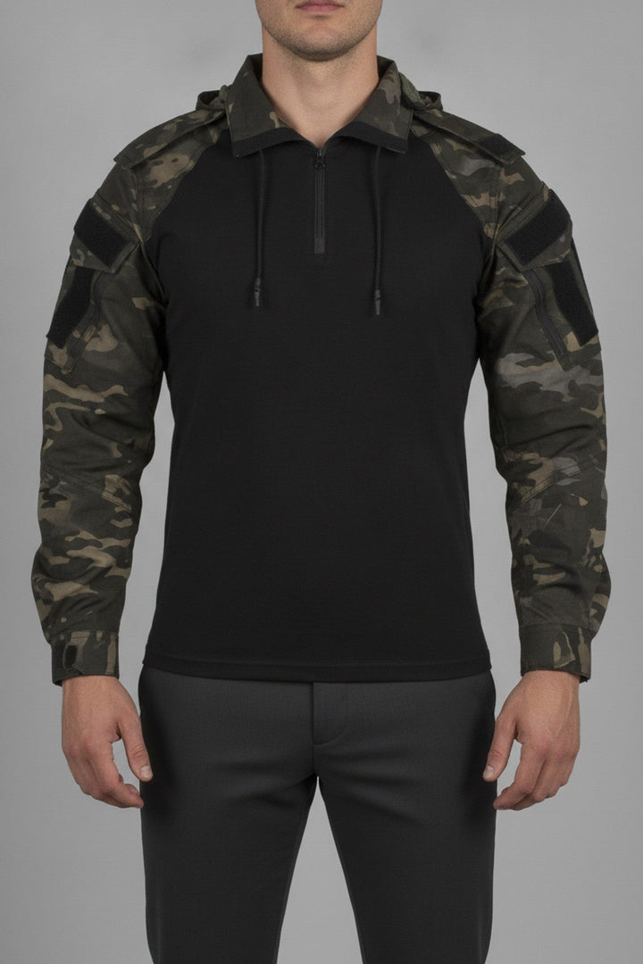 Taktische – Zip-Hoodies mit Camouflage - Luftfreiheit