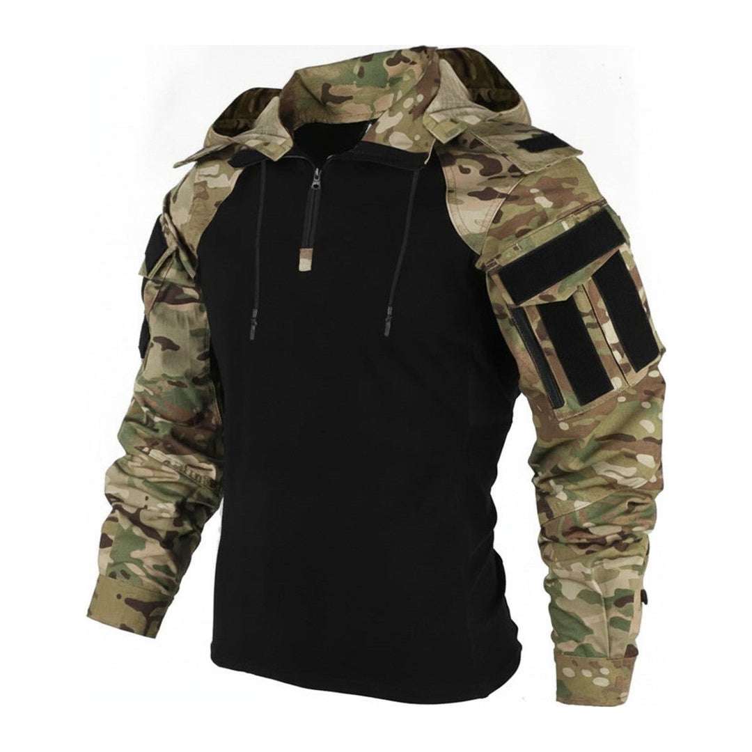 Taktische – Zip-Hoodies mit Camouflage - Luftfreiheit