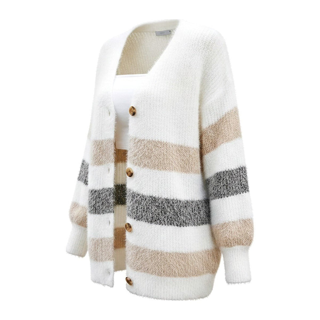 Tea – Strickjacke mit Streifen - Luftfreiheit