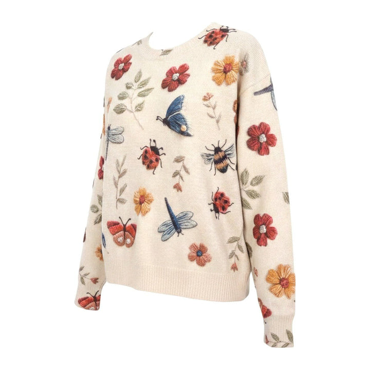Wes – Pullover mit floraler Stickerei - Luftfreiheit